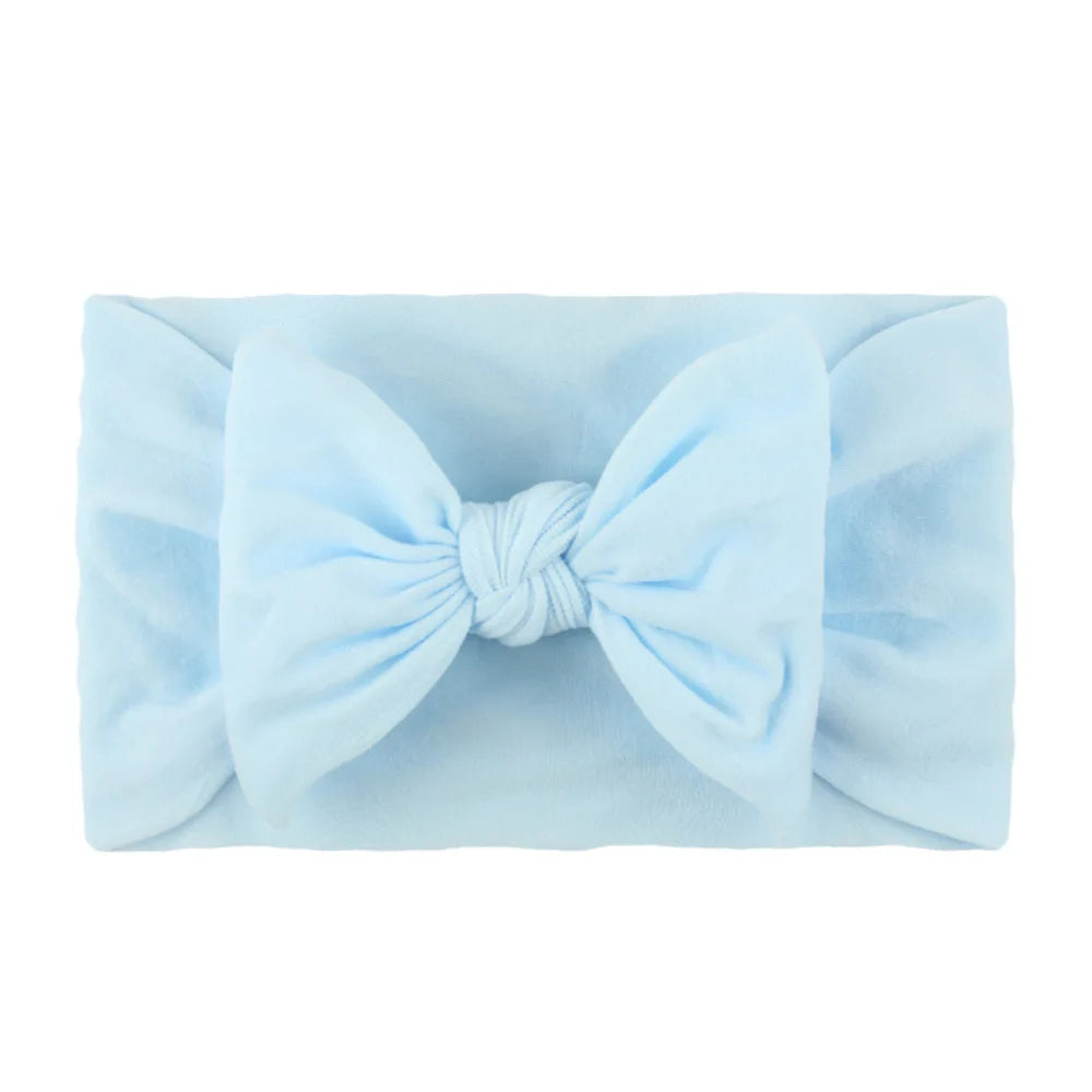 Soft Baby Bow Headband – Stretchy Nylon Hair Band for Newborn Girls & Toddlers
