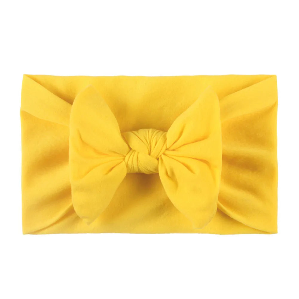 Soft Baby Bow Headband – Stretchy Nylon Hair Band for Newborn Girls & Toddlers