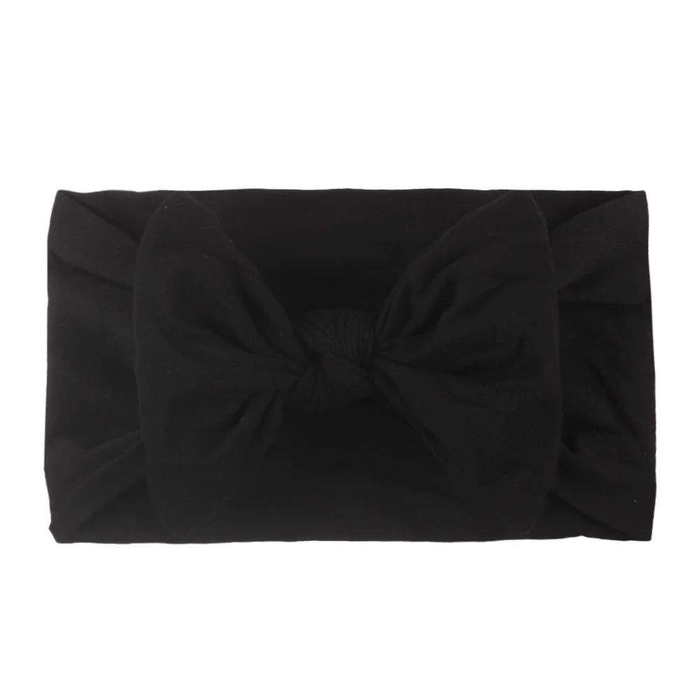 Soft Baby Bow Headband – Stretchy Nylon Hair Band for Newborn Girls & Toddlers