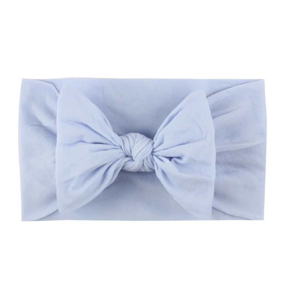 Soft Baby Bow Headband – Stretchy Nylon Hair Band for Newborn Girls & Toddlers