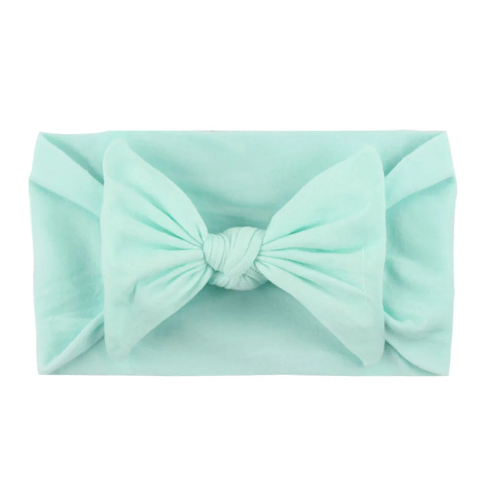 Soft Baby Bow Headband – Stretchy Nylon Hair Band for Newborn Girls & Toddlers