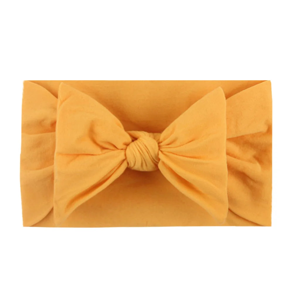 Soft Baby Bow Headband – Stretchy Nylon Hair Band for Newborn Girls & Toddlers