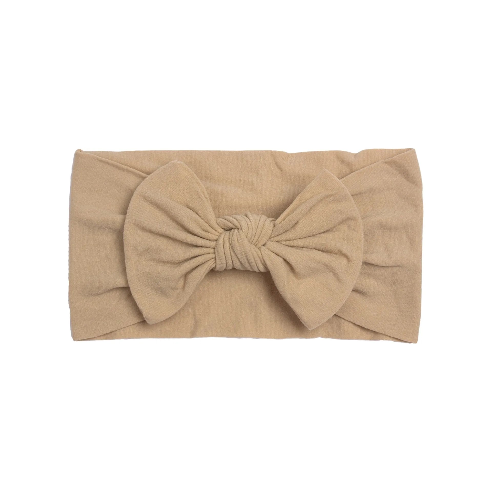 Soft Baby Bow Headband – Stretchy Nylon Hair Band for Newborn Girls & Toddlers