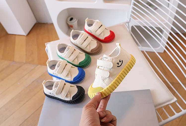 Children Canvas Shoe Candy Color Korean Style Kids Casual Shoes Toddler Girl Boy Breathable Soft Sole Board Shoes Tenis Infantil