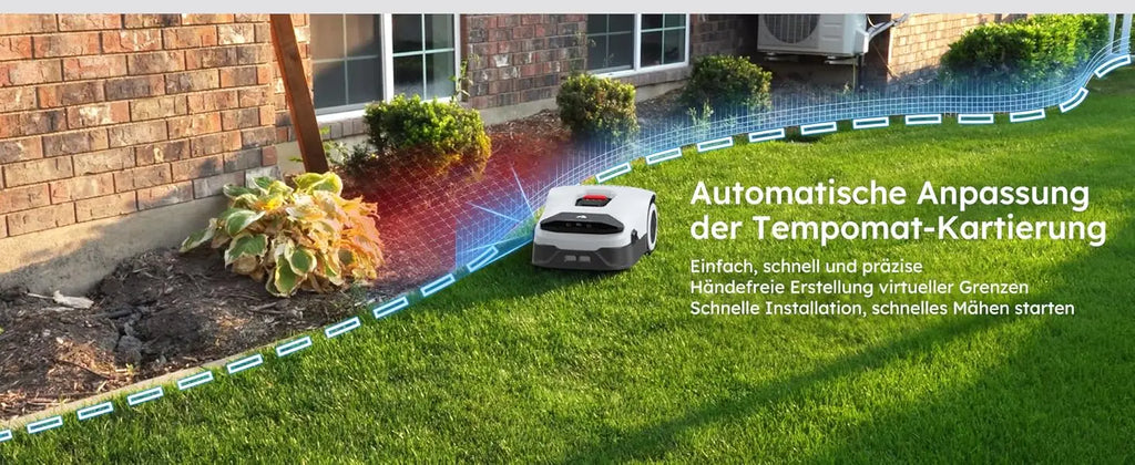 ANTHBOT Genie 600 AI Wireless Robotic Lawnmower, Max. 900 m², Full Frequency Band RTK + 4 Camera Vision Lawn Mower Robot