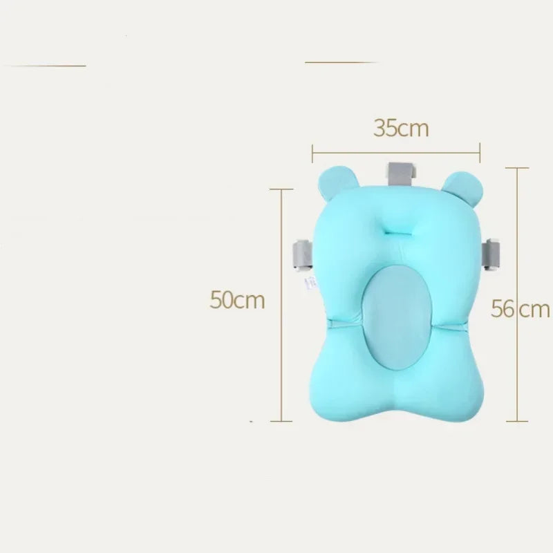 Foldable Floating Baby Bath Seat Pad Adjustable Bathtub Support Mat Shower Cushion Security Water Pad for Newborn Baby Bathing