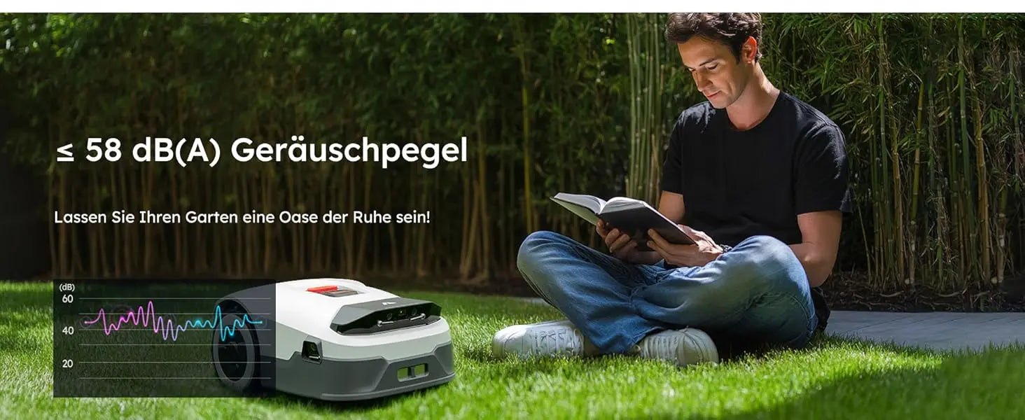 ANTHBOT Genie 600 AI Wireless Robotic Lawnmower, Max. 900 m², Full Frequency Band RTK + 4 Camera Vision Lawn Mower Robot
