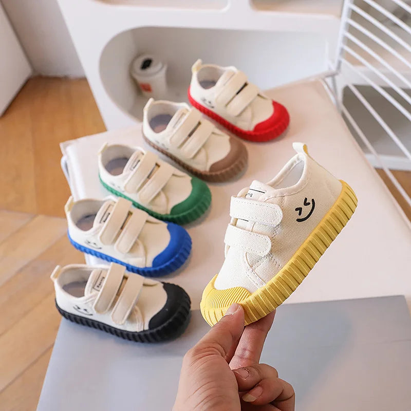 Children Canvas Shoe Candy Color Korean Style Kids Casual Shoes Toddler Girl Boy Breathable Soft Sole Board Shoes Tenis Infantil