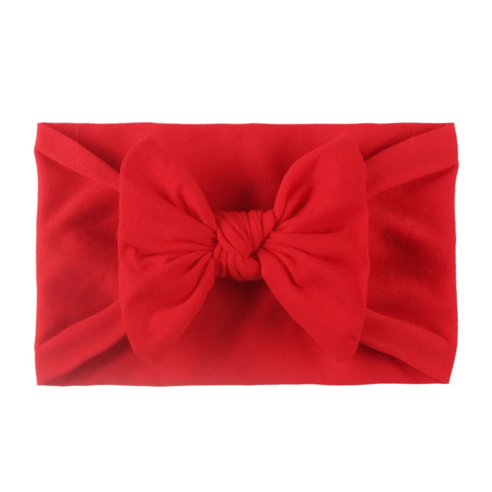 Soft Baby Bow Headband – Stretchy Nylon Hair Band for Newborn Girls & Toddlers