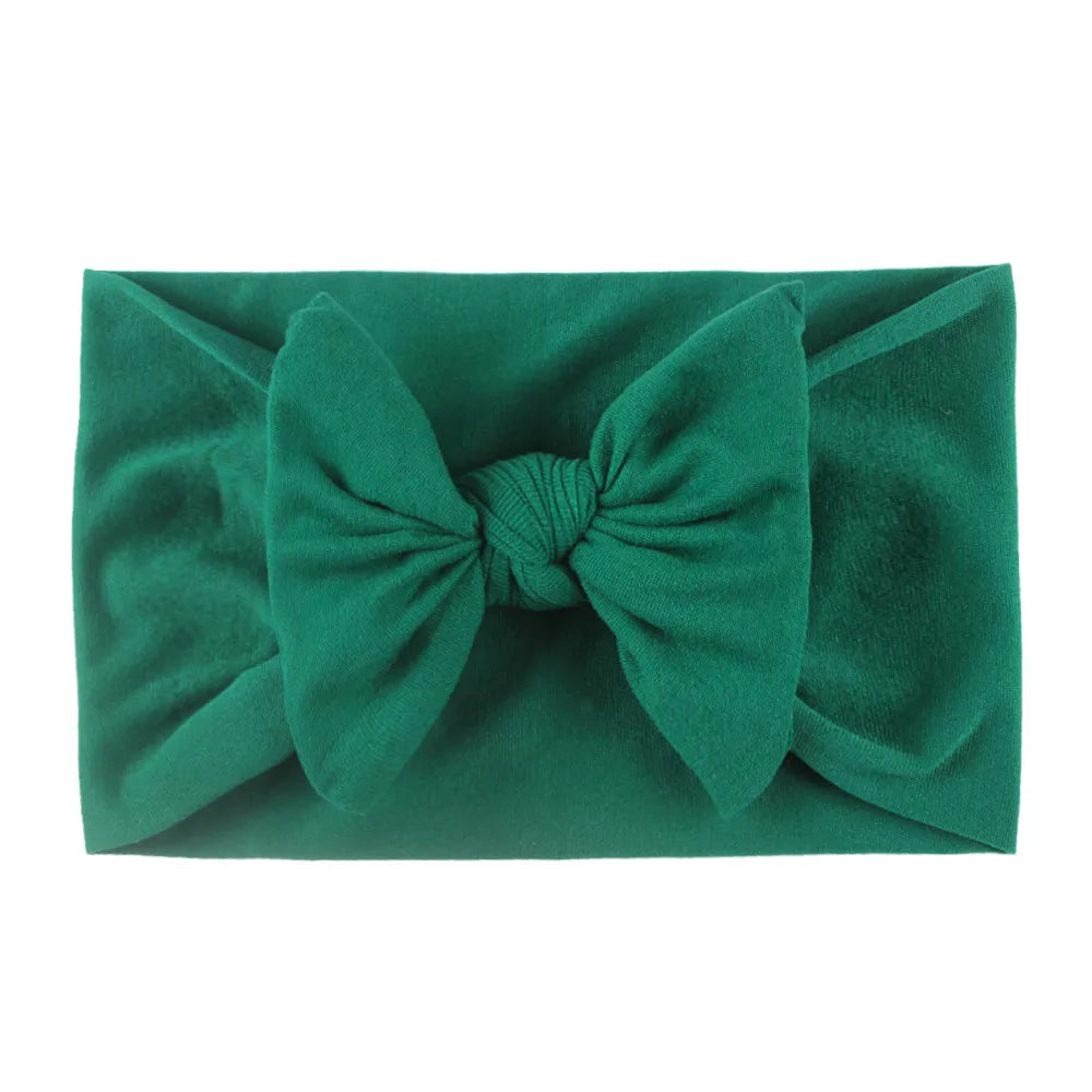 Soft Baby Bow Headband – Stretchy Nylon Hair Band for Newborn Girls & Toddlers
