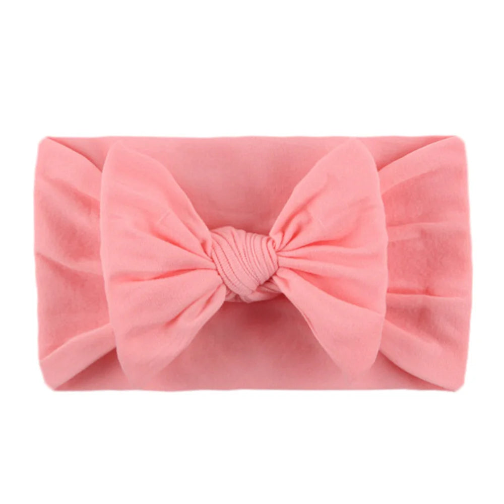 Soft Baby Bow Headband – Stretchy Nylon Hair Band for Newborn Girls & Toddlers