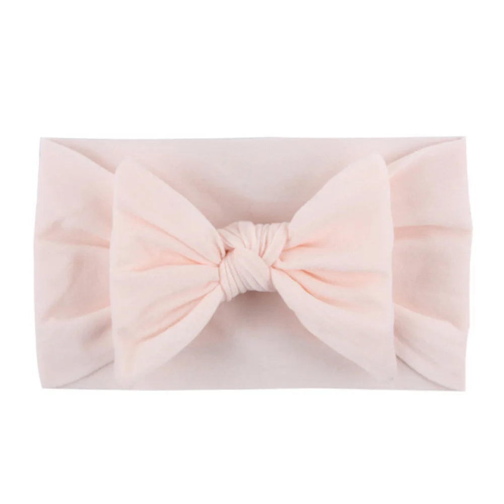 Soft Baby Bow Headband – Stretchy Nylon Hair Band for Newborn Girls & Toddlers