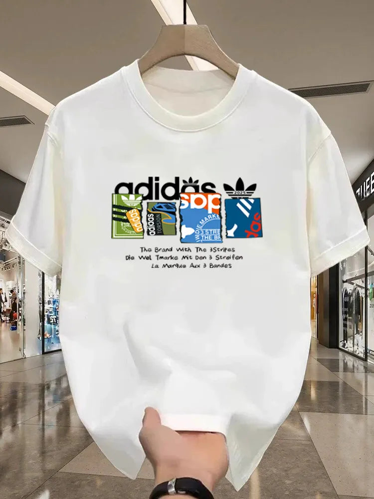 2026 Spring Bestseller Summer American  Pure Cotton T-shirt with Round Neck, High-quality Luxury, Best-selling and Trendy Style
