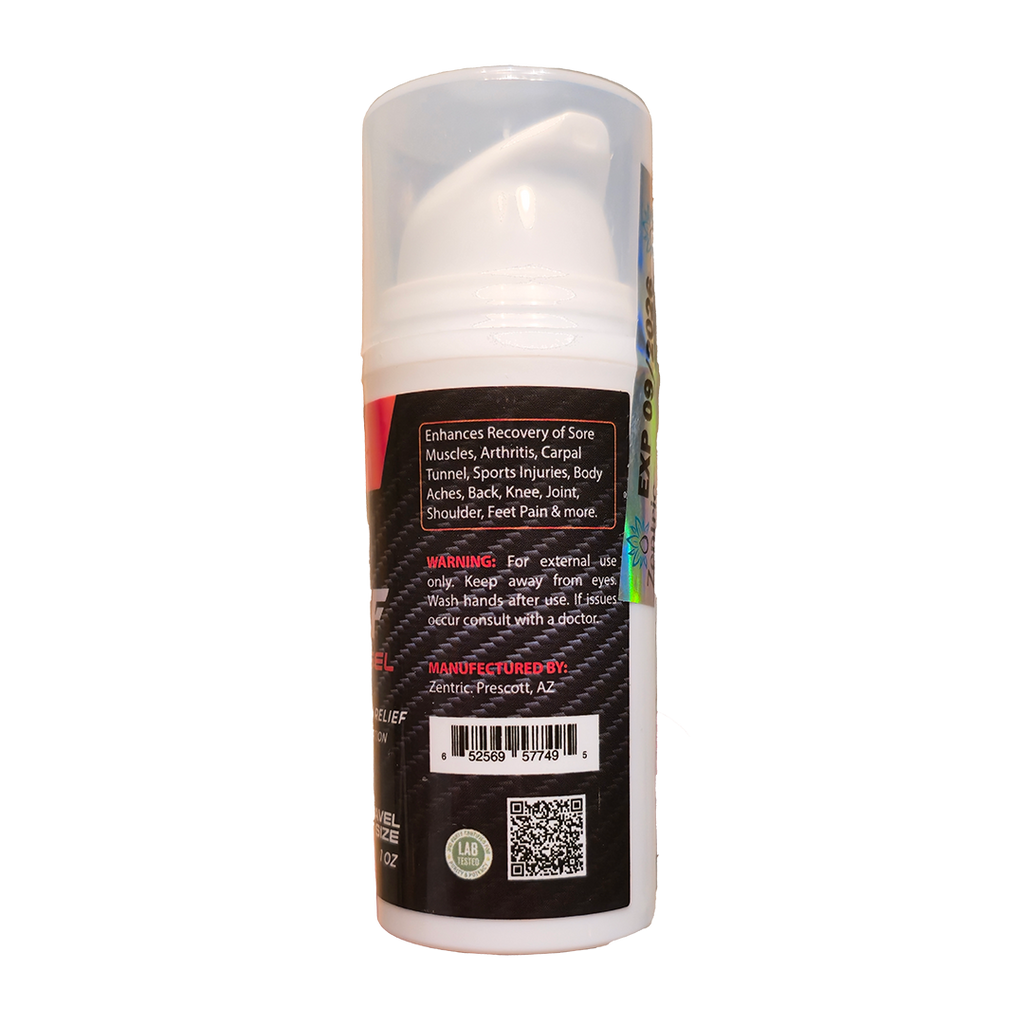 Max Relief Recovery Gel Travel 945mg CBD 225 CBG 1oz
